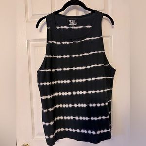 ❤️ BOGO Black & White Tie Dye Loose Tank Top Size L